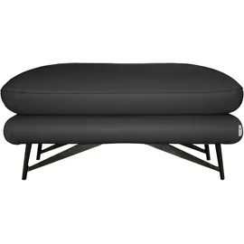 Calia Italia Hocker Cezanne Leder 90 x 42 x 70 cm Schwarz