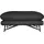 Calia Italia Hocker Cezanne Leder 90 x 42 x 70 cm Schwarz