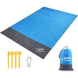 ZFYQ Picknickdecke 140 x 200 cm, Wasserdicht, mit 4 Erdnägel, für Strand, Camping, Picknick und Outdoor Reisen