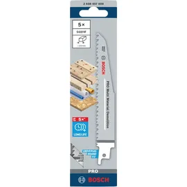 Bosch Säbelsägeblatt S 610 VF, Heavy for Wood and Metal, 5er-Pack