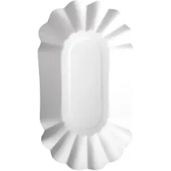 Schale oval, Pappe pure weiß - 10,5x20,0x3,5cm (250 Stk.)