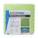 WERKA PRO Bodenfliesen Set 9 Stück Grün 50x50 cm