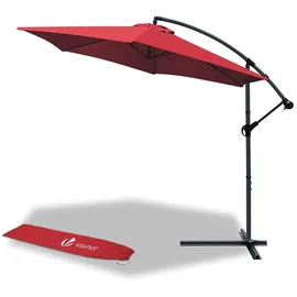 VOUNOT Ampelschirm 300 cm Rot