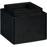 Relaxdays Möbelerhöher 4er Set, Erhöhung um 8,5 cm, für Tische, Stühle und andere Möbel, HxBxT 10x11,5x11,5 cm, schwarz