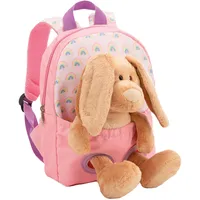 NICI Rucksack mit Plüschtier Hase rosa