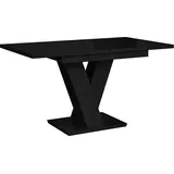 MEBLINI Esstisch Ausziehbar - Esszimmertisch Modern - Küchentisch - Säulentisch - Ausziehtisch - Dining Table - Esszimmertische - 120-160x80x75cm... - Schwarz