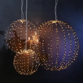 MARELIDA LED Drahtkugel faltbar 8 Modi... Timer D: 38cm schwarz | Gr.: onesize
