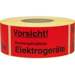 Hinweis Etiketten "Empfindliche Elektronik"