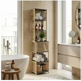 [en.casa] Badregal Kydesby Bambus Natur/Grau [en.casa]