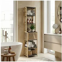 [en.casa] Badregal Kydesby Bambus Natur/Grau [en.casa]