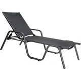 Kettler BasicPlus Stapelliege, anthrazit/anthrazit, Alu/Textilene, 202 x 70 x 37,5cm, 0301214-7000