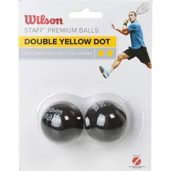 Squash balls Staff Squash Double Yellow Dot 2 Pack Ball EINHEITSGRÖSSE