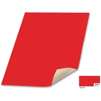 Folia Plakatkarton glutrot 10 Bögen 48 x 68 cm 380 g/qm