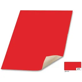 Folia Plakatkarton glutrot 10 Bögen 48 x 68 cm 380 g/qm