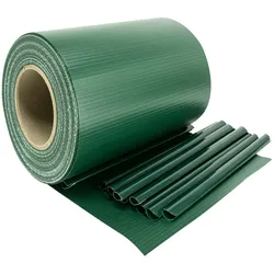 PVC Sichtschutz Streifen Privatsphäre Doppelstabmatten Zaun Folie Grün 245m (7x 35m)