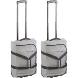 Xcase Faltbare 2in1-Handgepäck-Trolley & Reisetasche, 44 l, 2 kg, 2er-Set