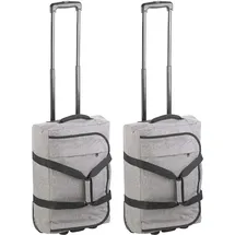 Xcase Faltbare 2in1-Handgepäck-Trolley & Reisetasche, 44 l, 2 kg, 2er-Set