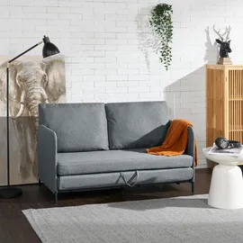 [en.casa] - Bettsofa, Soini mit Liegefunktion Dunkelgrau