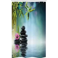 ABAKUHAUS Duschvorhang 120 x 180 cm petrol