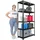 Proregal Schwerlastregal Ragnar HxBxT 180x90x40cm 5 Stahlplatten-Ebenen Fachlast 125 kg Schwarz,