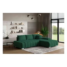 masseno Ecksofa mit Schlaffunktion Alese ¦ grün ¦ Maße (cm): B: 265 H: 85