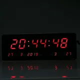 Digitale Led-wanduhr Mit Kalender Und Temperaturanzeige (kalender, Temperatur, Wochentag)
