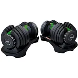 PH Fitness Verstellbare Hantel Set 24KG Dunkel Grün - 2 STÜCK - Smart Hanteln - Adjustable Dumbbells von 2,5 bis 24 kg - 15-in-1 Kurzhantel Dumbells - Grün