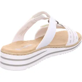 Rieker Pantoletten in Weiß/Gold - Hellgrau,Weiß - 36