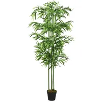 VidaXL Bambusbaum Künstlich 240 Blätter 80 cm Grün