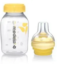 Medela Calma Babyflasche 150ml mit Calma Solitaire Silikonsauger, 0-6 Monate