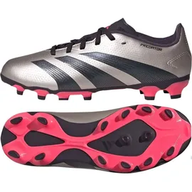 adidas Predator League Kids MG Platinum Metallic / Aurora Black / Turbo 38    