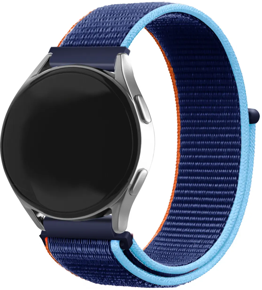 Strap-it Gard Pro Health 4 smartwatch Armband Nylon für Gard Pro Health 4 Smartwatch - Marineblau - Klettverschluss