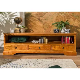 Massivmoebel24 Oxford Lowboard 175x50x53 cm Honig Massivholz