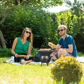 Relaxdays Grillfass Gusseisen 46 x 36 x 39 cm
