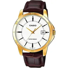 Casio Collection MTP-V004GL-7AUDF Herrenuhr - Weiß/Gold/Dunkelrot