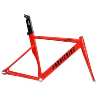 FabricBike AERO - Fixed Gear Fahrrad Rahmen, Single Speed Fixie Fahrrad Rahmen, Aluminium Rahmen und Carbon-Gabel, 5 Farben, 3 Größen, 2,145 kg (Größe M) (Glossy Red & Black, M-54cm)