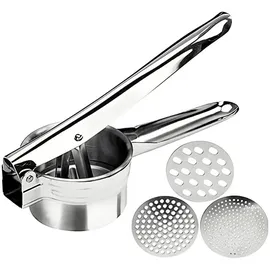 Intirilife Kartoffelstampfer Spätzlepresse in Silber | Gr.: onesize