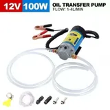 12v 100w Dieselölpumpe, Elektrische Motoröl-ablasspumpe, Transferpumpe, Ölabsaugpumpe – Geräuscharm, Ausgestattet Mit 3 Schläuchen