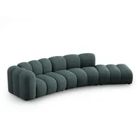 Micadoni Sofa Lupine, modular 5-Sitzer blau