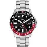 Fossil Herren Analog Quarz Uhr mit Edelstahl Armband FS6092
