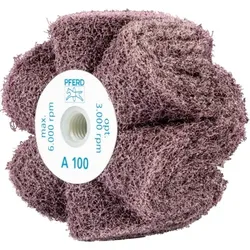 POLINOX Vlies-Schleifrad PNG Ø 100x50mm Gewinde M14 A280 für Feinschliff und Finish