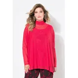 MIAMODA Druckbluse oversized rot 54-56