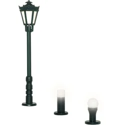 Viessmann 6160 - H0 Gartenleuchten-Set, 3 Leuchten, schwarz