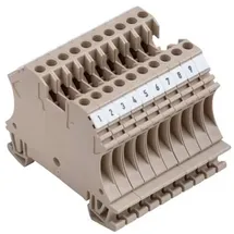 Weidmüller 1020700000 Durchgangsreihenklemme Schrauben Dunkelbeige 10St.