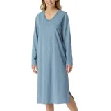 SCHIESSER Comfort Essentials Longsleeve Sleepshirt Blau Muster Baumwolle 36 Damen