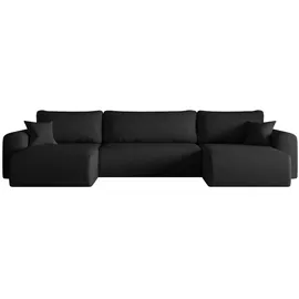 Kaiser Ecksofa mit schlaffunktion und bettkasten, Sofa U-form, Couch U-form CAPRI Neve Schwarz