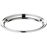 Edzard Tablett Pipe, rund, edel versilbert,