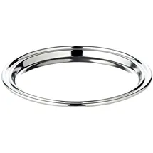 Edzard Tablett Pipe, rund, edel versilbert,