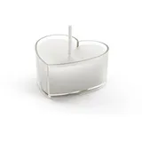 Partydeco Teelichter 2 x 4 cm 10 St. Weiß/Transparent