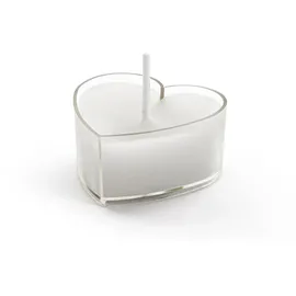 Partydeco Teelichter 2 x 4 cm 10 St. Weiß/Transparent